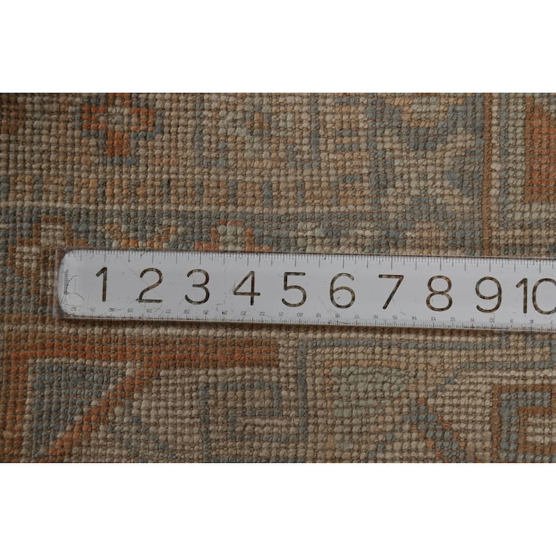 Hand Knotted Oriental 100% Wool Carpet Transitional Tribal Oranges & Rust Oushak Area Rug - 8' 3'' X 5' 9''