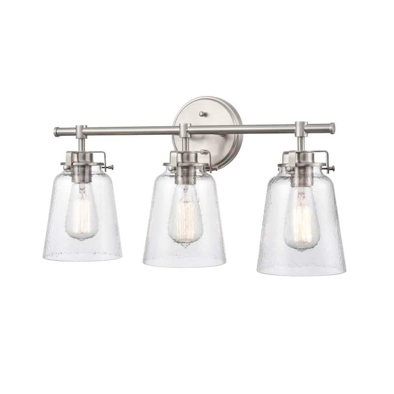 Millennium Lighting Amberose Vanity Light with Hammered Glass Shades