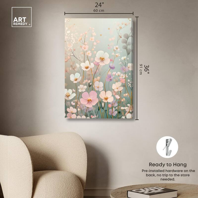 Tiny Blooms I Canvas by Art Remedy, Gallery Wrapped
