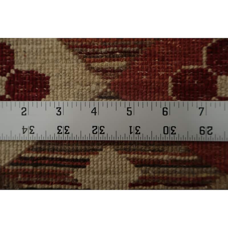 Hand Knotted Oriental 100% Wool Carpet Modern All-Over Multi-Colored Contemporary Area Rug - 9' 9'' X 6' 10''