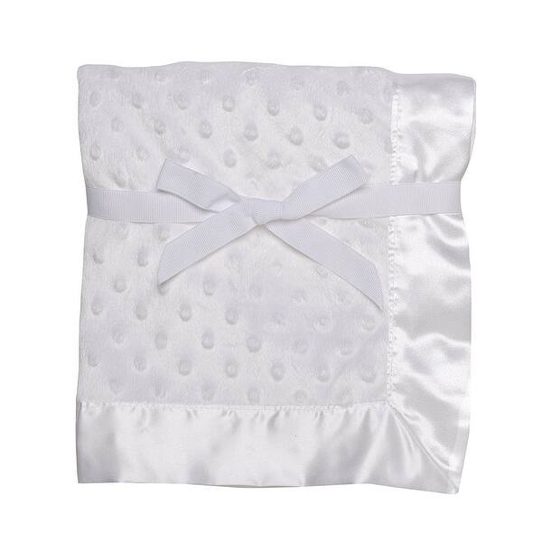 slide 2 of 4, Baby Starters Textured Dot Blanket with Satin Trim, Creamy White 30" x 40"