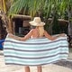 preview thumbnail 13 of 32, Arkwright Cabo Cabana 4-Piece Oversized Striped Beach Towel Set - 30x70