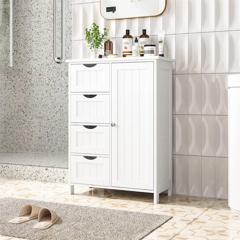 Bathroom Floor Cabinet - 11.8"D x 21.7"W x 32.5"H