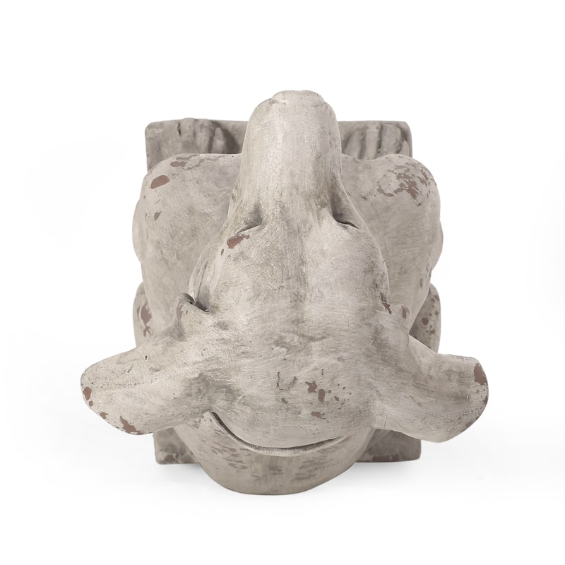 Gomer Outdoor Cast Stone Outdoor Dog Garden Statue by Christopher Knight Home