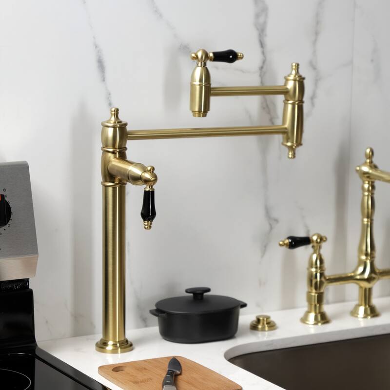 Kingston Brass Duchess Two-Handle 1-Hole Deck Mount Pot Filler Faucet