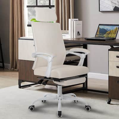 Office Chair With Foot Rest Ergonomic Swivel Mesh Task Office Chair