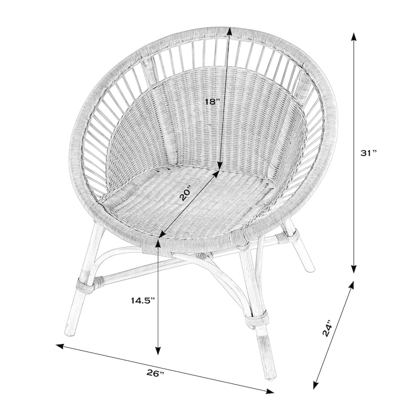 Savannah Woven Rattan Accent Chair