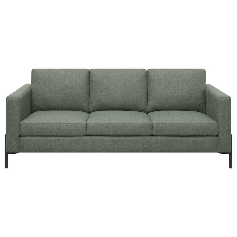 Tilly Contemporary Fabric Upholstered Track Arm Sofa
