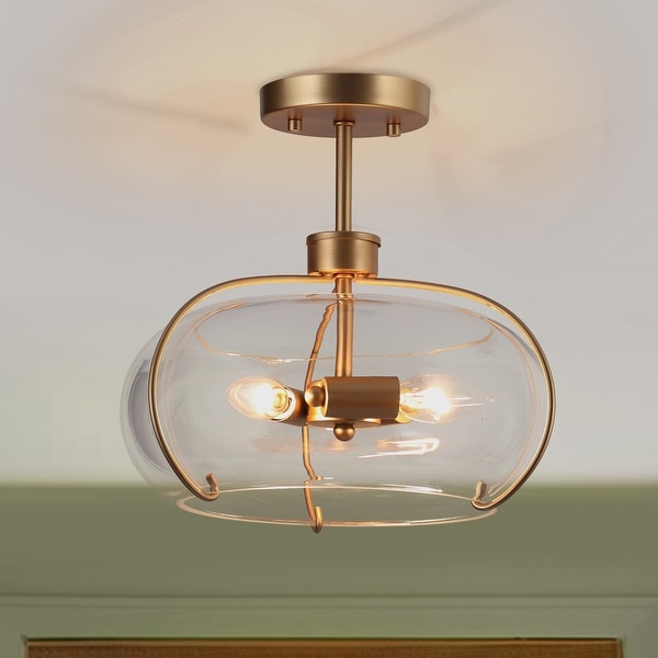 Clear glass semi flush mount cheap