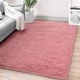preview thumbnail 54 of 126, Large Shaggy Home Decor Carpets Fluffy Area Rugs for Living Room Bedroom blusher - 4'x6' - Rectangle