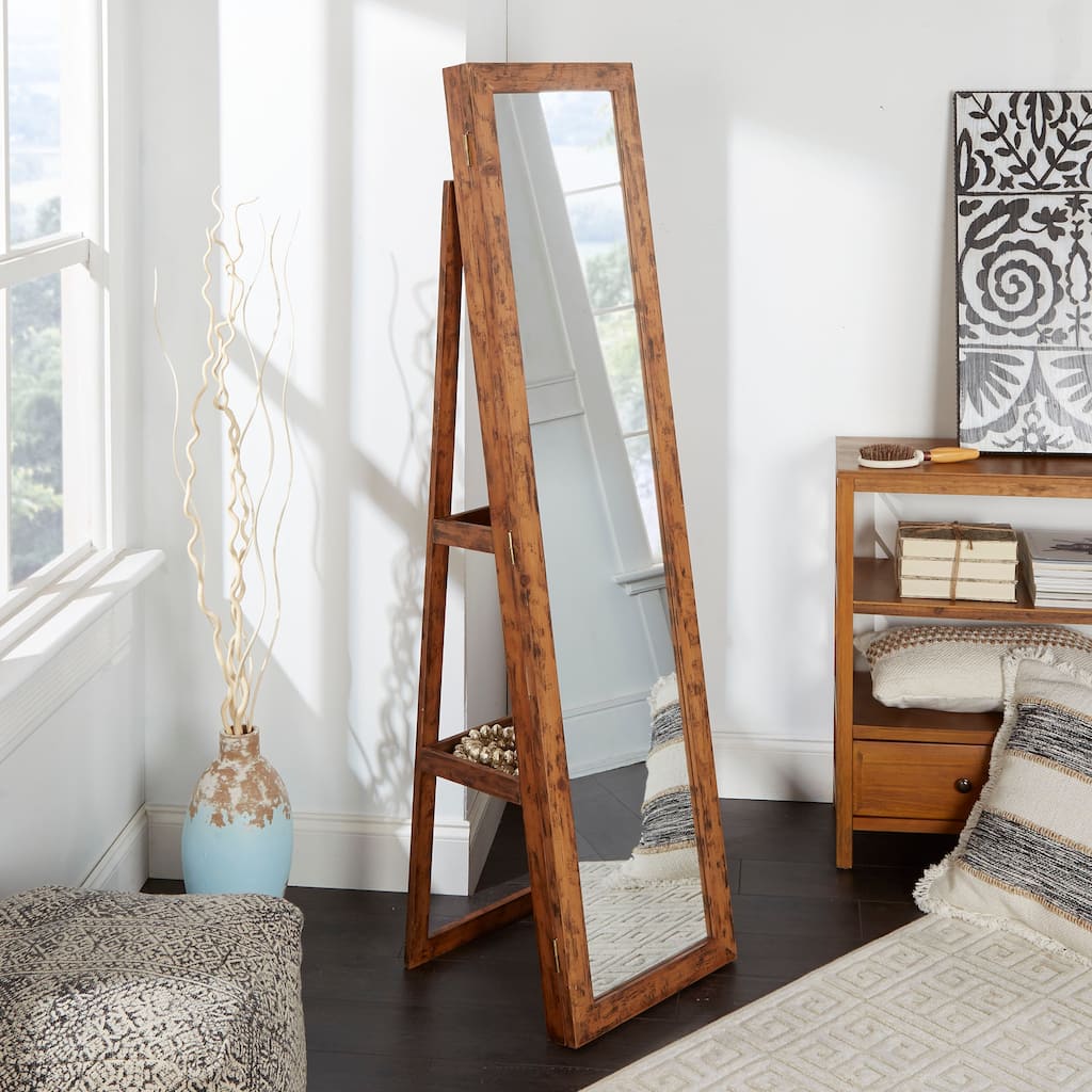 15x64 Full Length Standing Mirror with Storage Cabinet