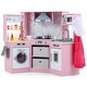 preview thumbnail 41 of 39, Costway Wooden Kids Play Corner Kitchen with Realistic Lights & Sounds - See Details