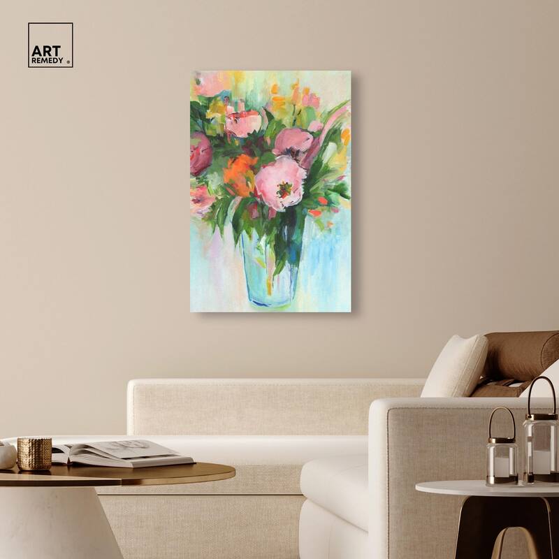 Charming Bouquet Canvas by Art Remedy, Gallery Wrapped