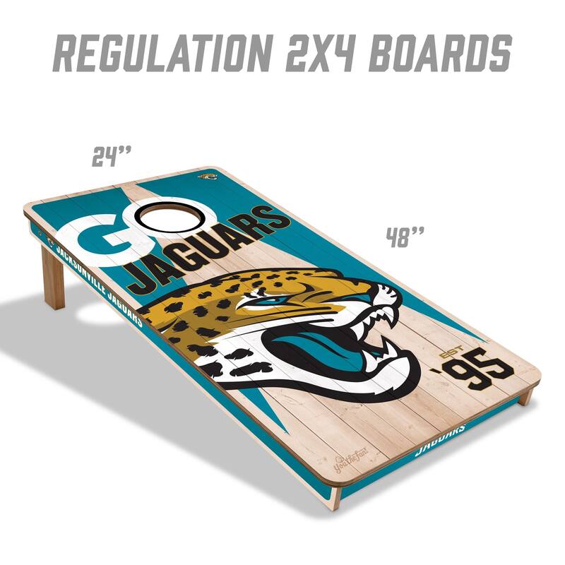 Jacksonville Jaguars NFL 2x4 Cornhole Board Set