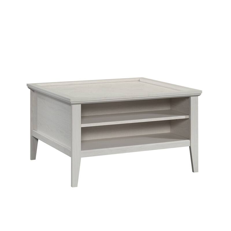 Wood Coffee Table with Elegant Design, Light Gray - 31.89" L x 29.84" W x 18.54" H
