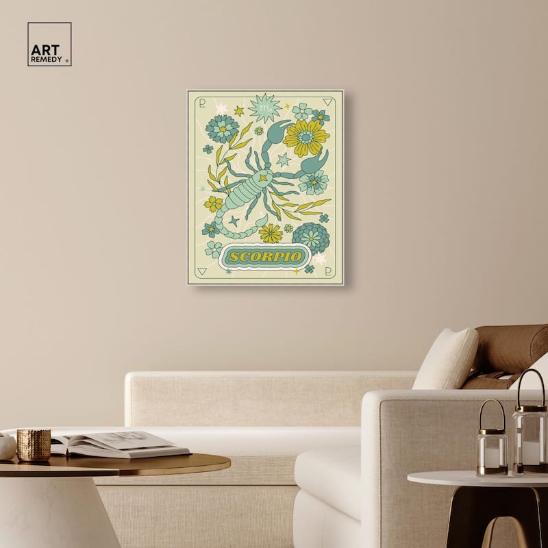 Scorpio Stars Card Canvas by Art Remedy