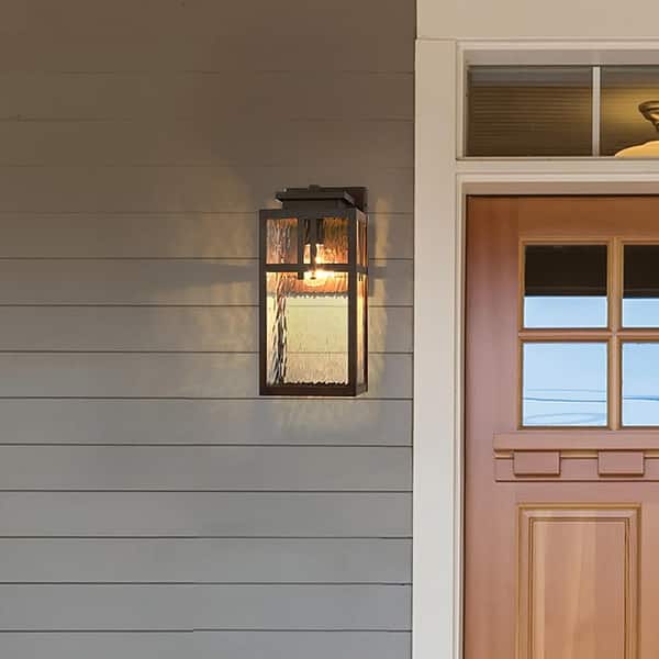 slide 2 of 8, Hunter Aspenbrook Outdoor WeatherMax Wall Light - Modern, Mission - Porch, Patio, Garage - Wet Rated! 17" - Matte Bronze