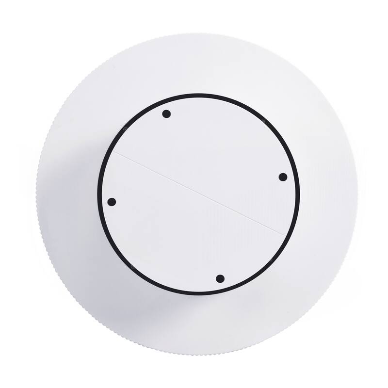 Round Coffee Table with 6.8" Thick Tabletop, Modern Drum End Table