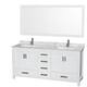 Option White / White Carrara Marble Top / Brushed Chrome