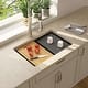 preview thumbnail 15 of 19, Lordear 28" Quartz Composite Undermount Workstation Single Bowl Kitchen Sink with Accessories