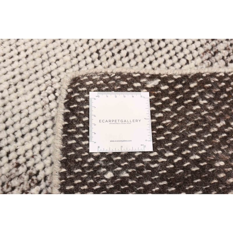 ECARPETGALLERY Hand-knotted Tangier Light Grey Wool Rug - 5'3 x 7'9