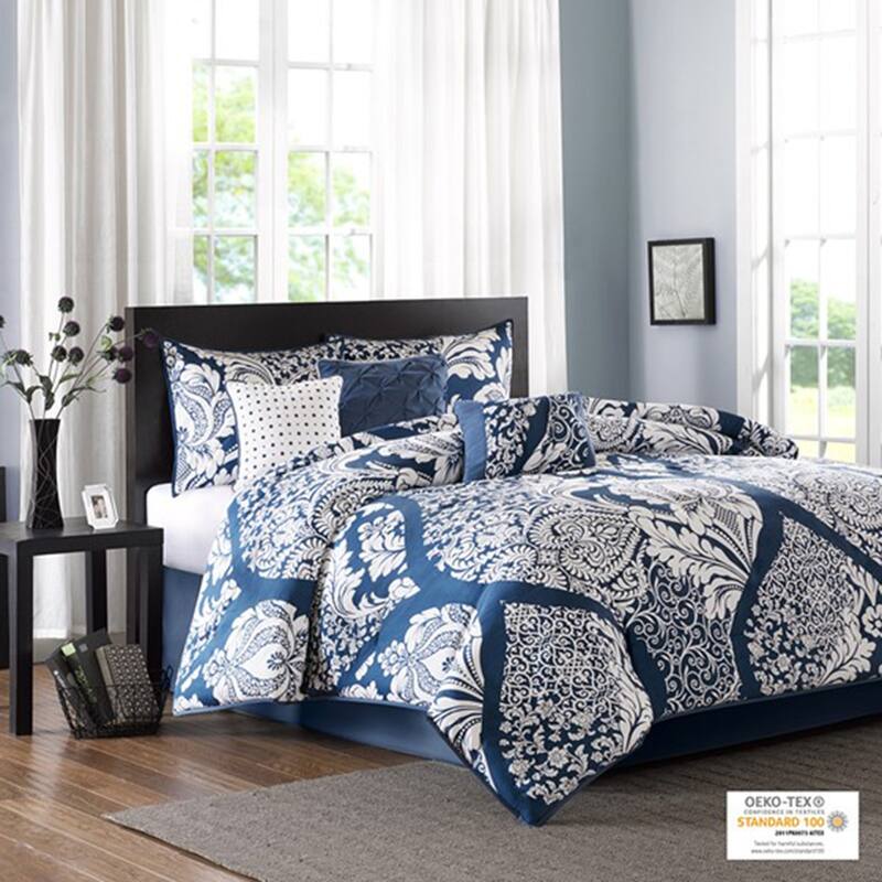 GDF Studio - Cotton Printed Comforter Set with Decorative Pillows