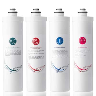 iSpring 4-Piece Pack for 4-Stage Ultra-Filtration Water Filter System CU-A4