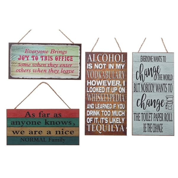 slide 2 of 2, Mdf Wall Signs (Humor) (Asstd) - Set of 4