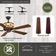preview thumbnail 4 of 7, Yellowstone 56 in. Bronze Rustic Ceiling Fan, Reversible Rosewood-Dark Walnut Blades, LED Lighted Wildlife Motor Housing, Remote