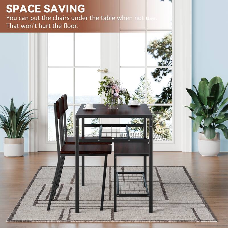 Futzca Dining Table Set, Kitchen Bar Table and Chairs, 3 Or 4 Pieces
