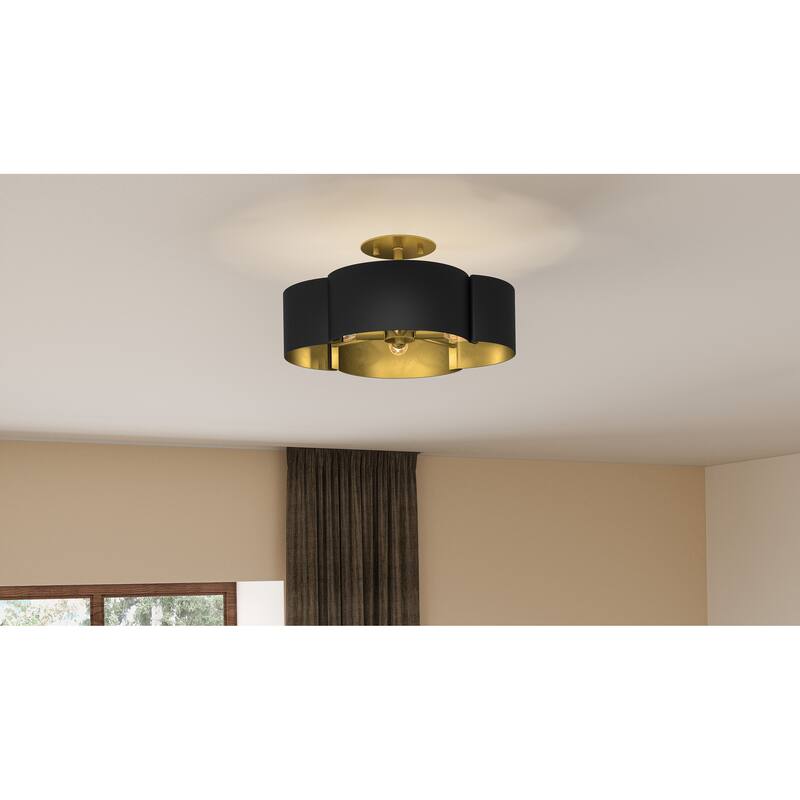 Balsam 4-Light Matte Black Semi-Flush Mount - Matte Black