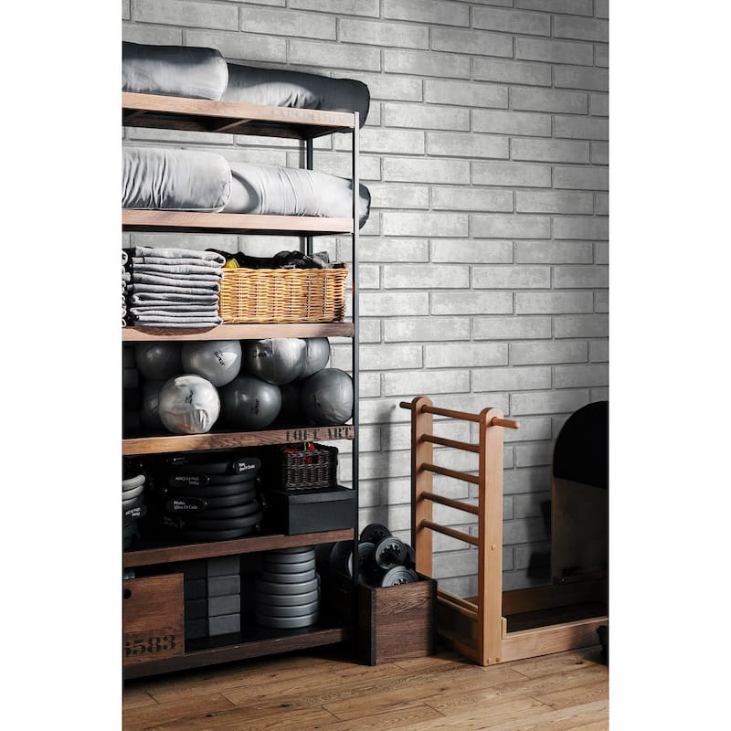 NextWall Monarch Brick Peel and Stick Wallpaper