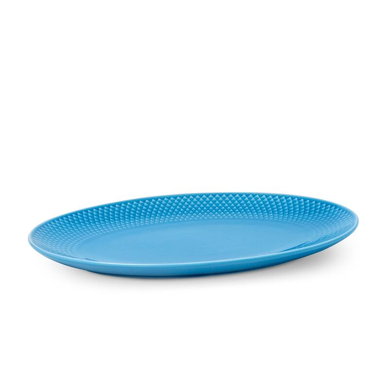 Lyngby Porcelain Rhombe Color Oval Serving Dish