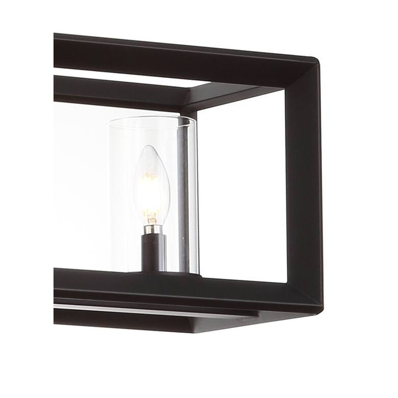 Anna Linear Metal/Glass LED Pendant, Oil Rubbed Bronze by JONATHAN Y