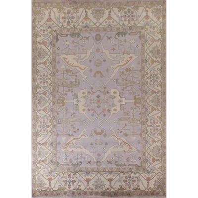 Large Oushak Oriental Rug Handmade Wool Carpet - 9'11"x 14'0"