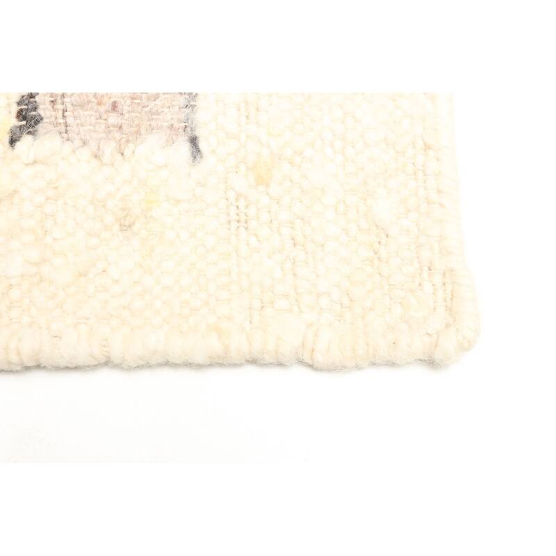 ECARPETGALLERY Braid weave Sienna Cream Wool Rug - 5'4 x 7'6