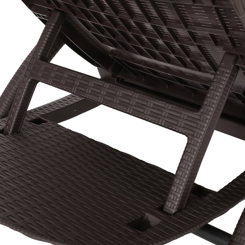 Waverly Outdoor Faux Wicker Chaise Lounge by Christopher Knight Home - 31.50" W x 76.50" D x 21.00" H