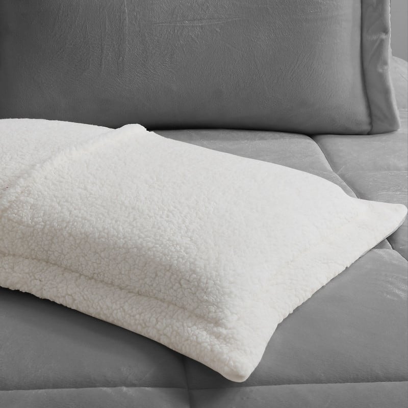 Swift Home Reversible Micromink and Sherpa Down Alternative Bedding Comforter Set