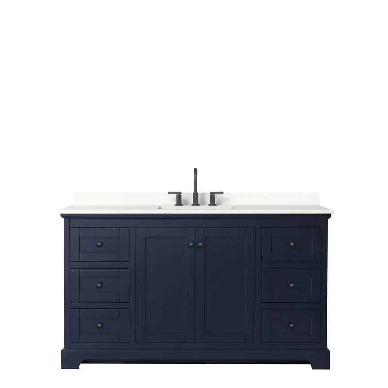Avery 60-inch Single Vanity, Quartz Top