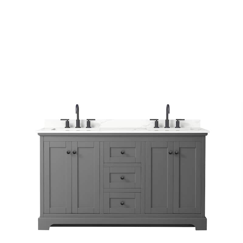 Avery 60-inch Double Vanity, Quartz Top