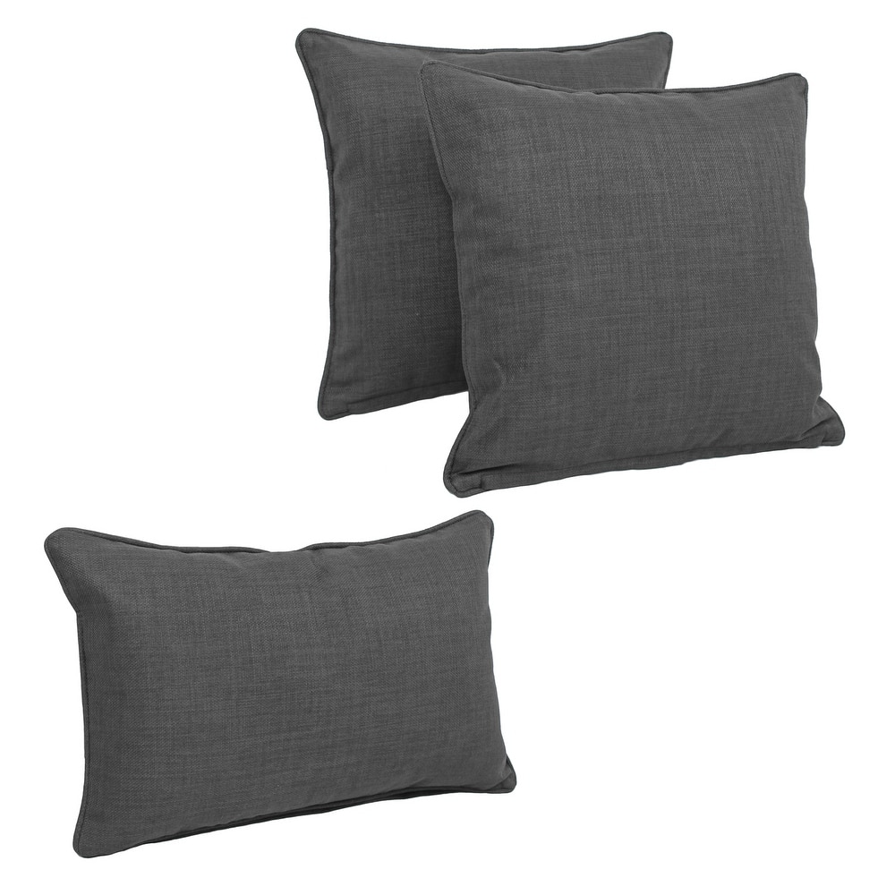 Blazing Needles Delaney 3-Piece Indoor/Outdoor Throw Pillow Set