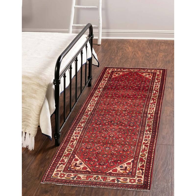 ECARPETGALLERY Hand-knotted Andelz Red Wool Rug - 3'8 x 10'9