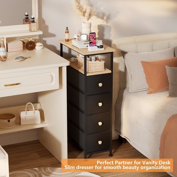 princess polly baby blue dress Narrow Dresser Storage Tower, Slim Dresser for Bedroom, Tall Nightstand  Chest of 4 Fabric Drawers with Wood Shelf, Black - Bed Bath & Beyond