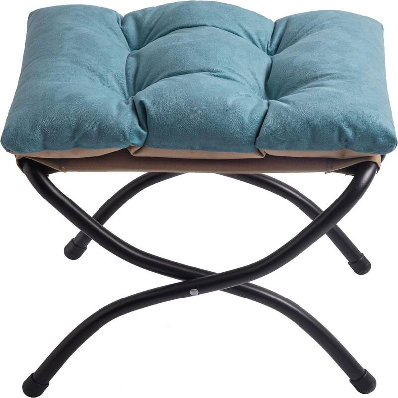 15" Foot Stool Small Accent Foot Rest - Blue