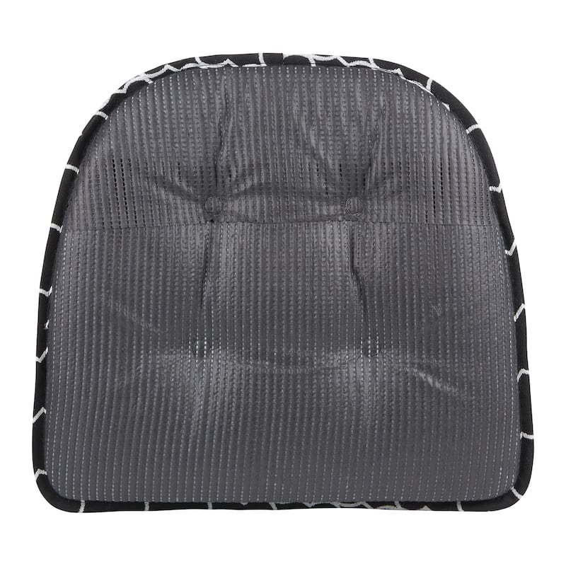 Klear Vu Trellis Tufted Non-Slip Geometric Dining Chair Cushion Set