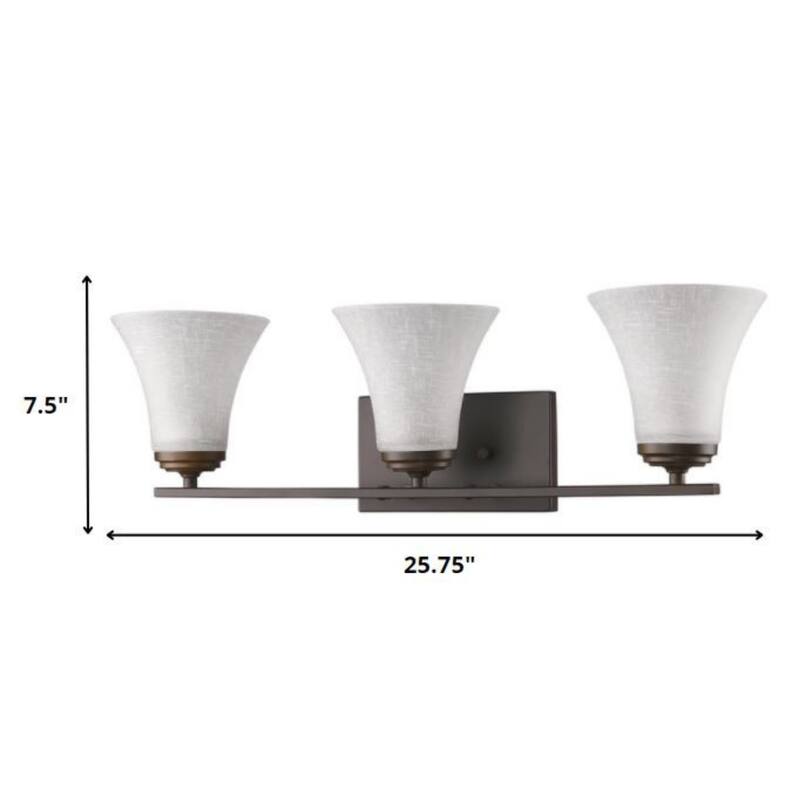 Wall Light with Tapered Glass Shade for Bedroom and Living Room