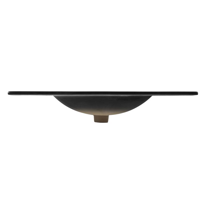Aubert 3-Hole Classic Contemporary Rectangular Ceramic Single Sink Basin Vanity Top, by JONATHAN Y