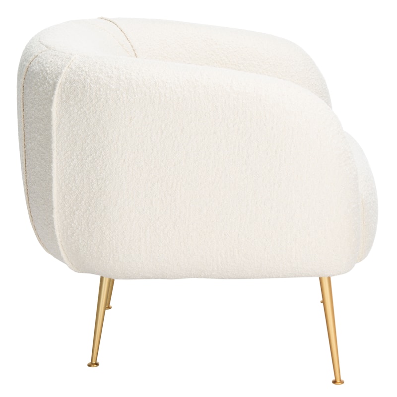 SAFAVIEH Couture Griseldis Stone Polyester Blend Accent Chair - 33" W x 30" D x 29" H - 33Wx30Dx29H