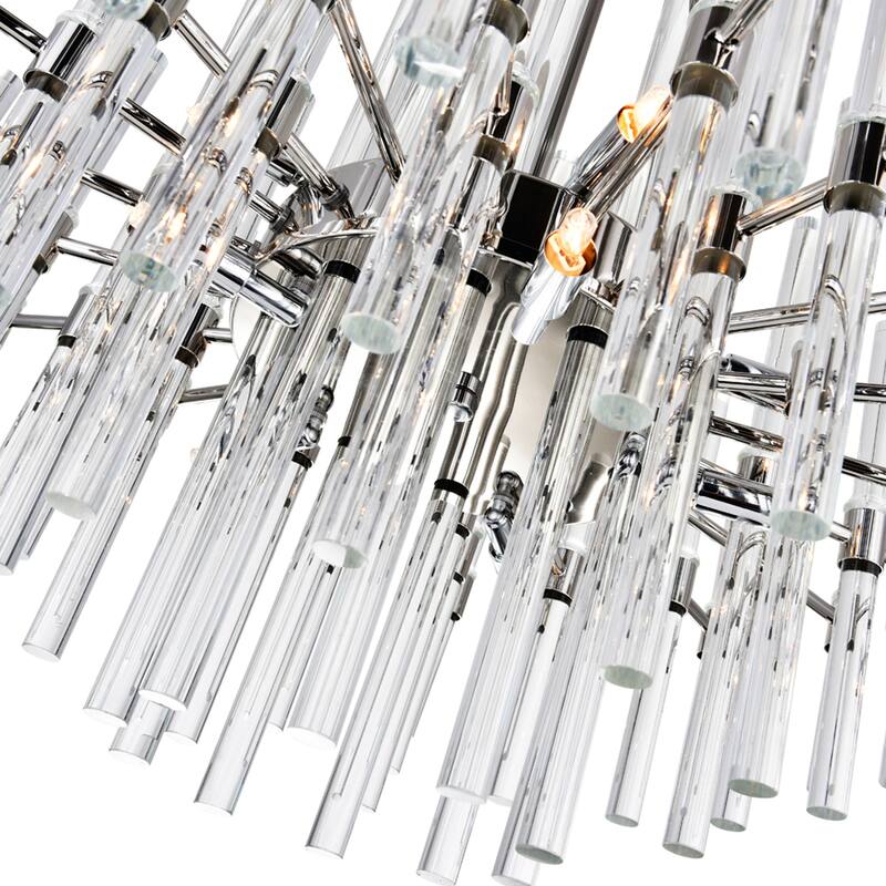 Miroir 10 Light 26in Polished Nickel Chandelier - Polished Nickel