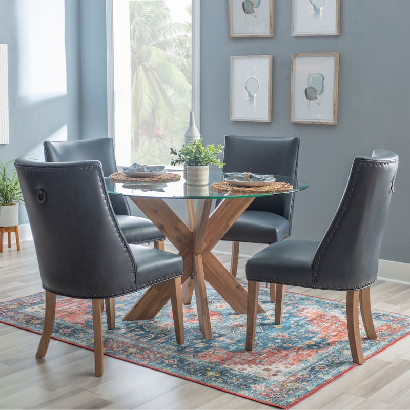 Allard Rustic Famhouse 5 Piece Dining Set